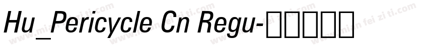 Hu_Pericycle Cn Regu字体转换